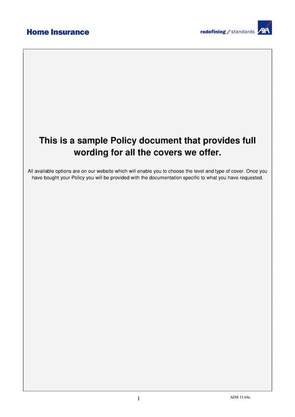 Home Insurance Policy Wording: PDF - Page 68