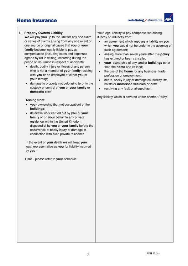 Home Insurance Policy Wording: PDF - Page 7