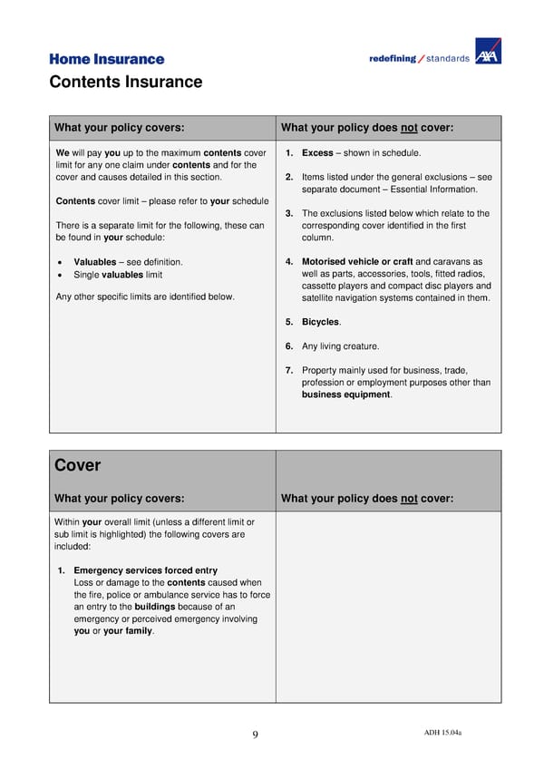 Home Insurance Policy Wording: PDF - Page 12