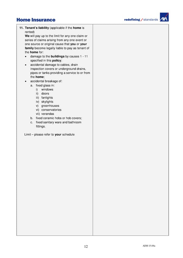 Home Insurance Policy Wording: PDF - Page 15