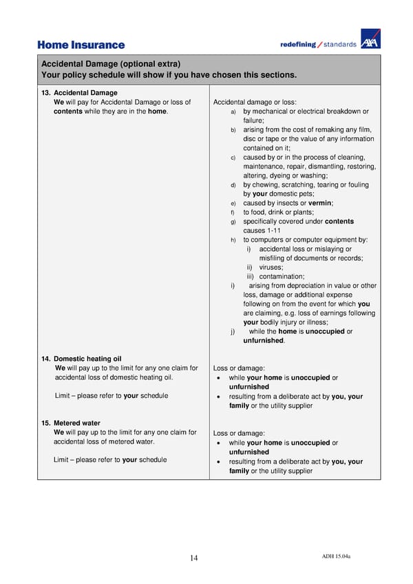 Home Insurance Policy Wording: PDF - Page 17