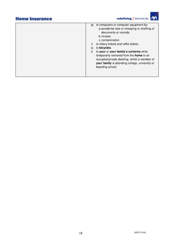 Home Insurance Policy Wording: PDF - Page 22