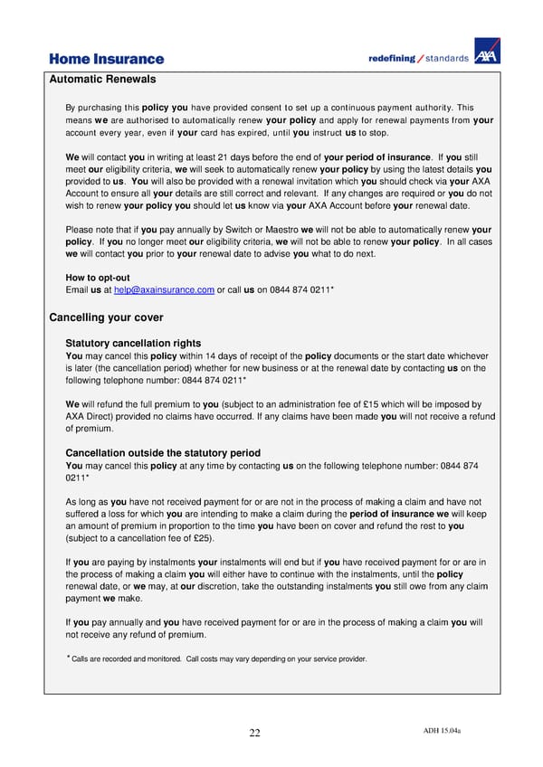 Home Insurance Policy Wording: PDF - Page 27