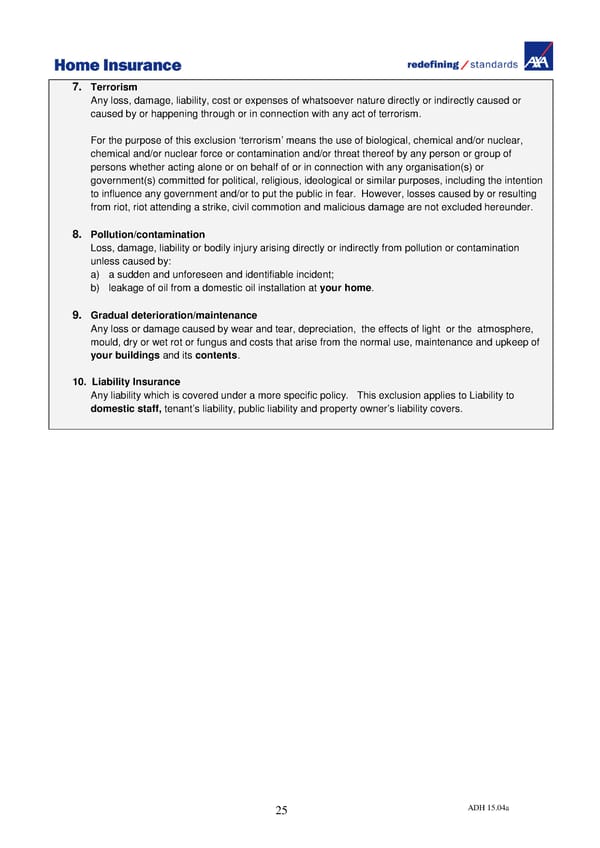 Home Insurance Policy Wording: PDF - Page 30