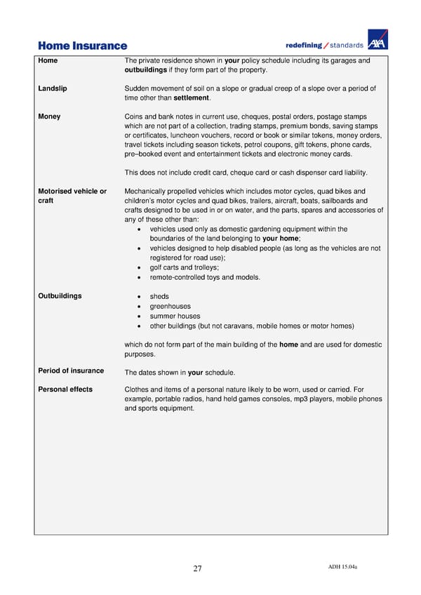 Home Insurance Policy Wording: PDF - Page 32