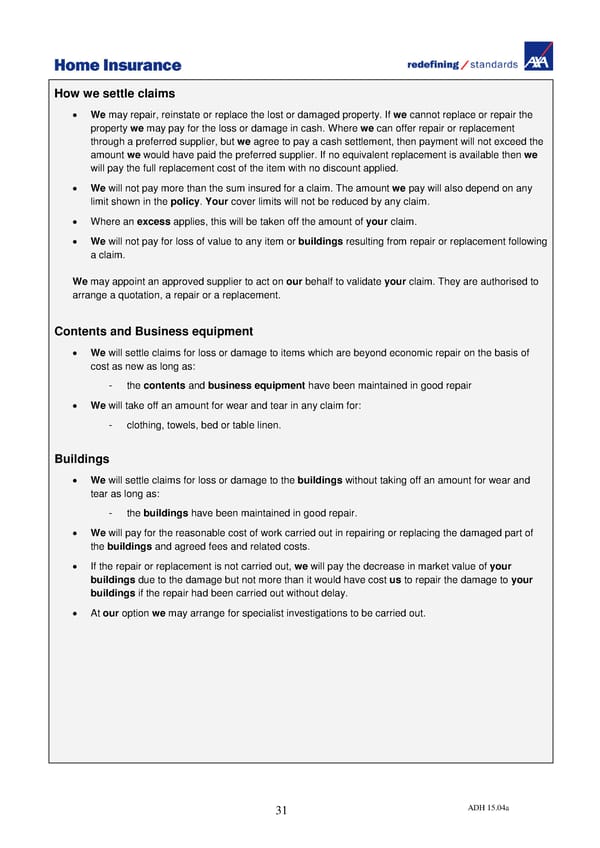 Home Insurance Policy Wording: PDF - Page 36
