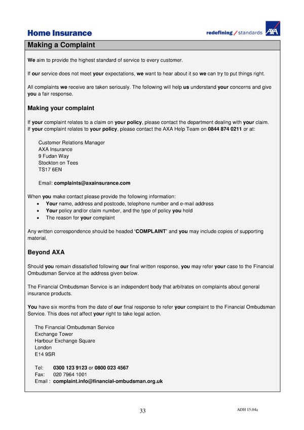 Home Insurance Policy Wording: PDF - Page 38