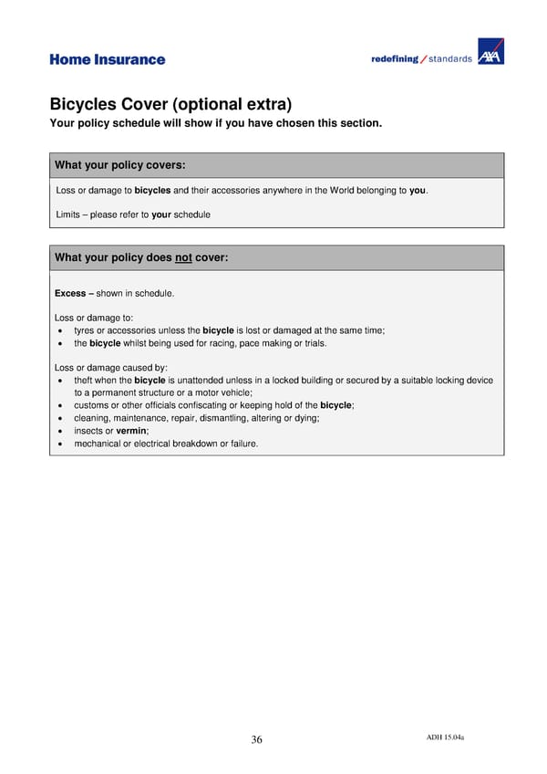 Home Insurance Policy Wording: PDF - Page 42