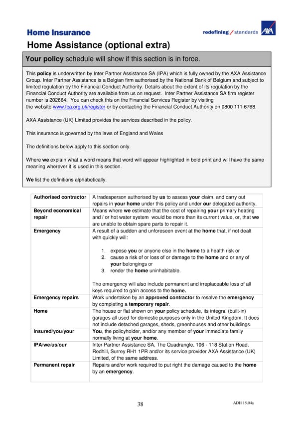Home Insurance Policy Wording: PDF - Page 46
