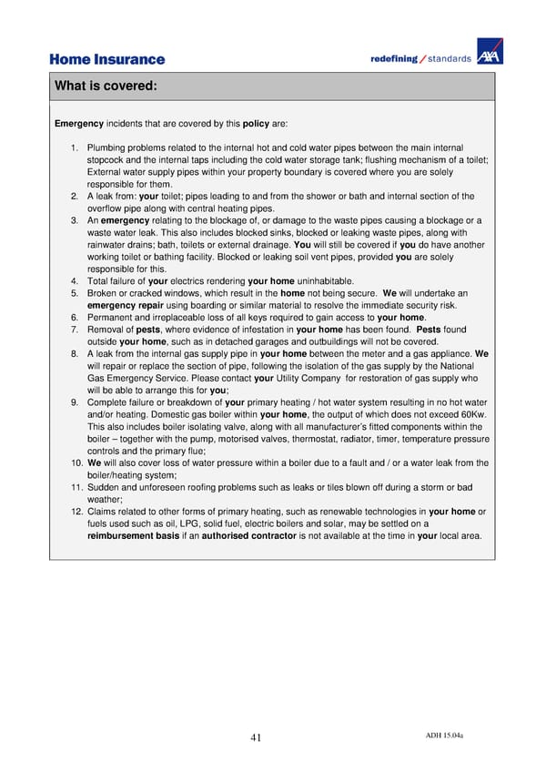 Home Insurance Policy Wording: PDF - Page 49