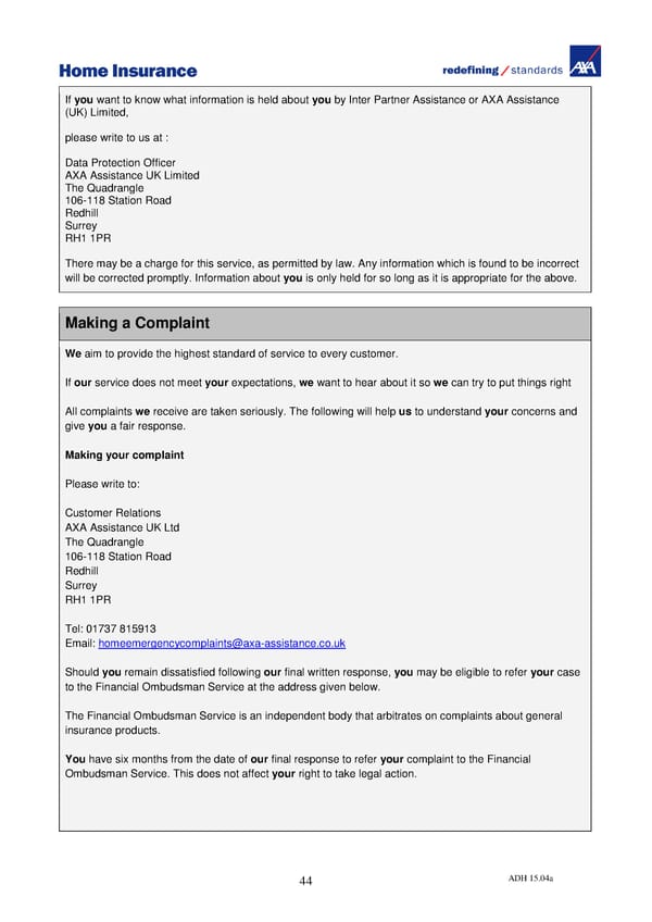 Home Insurance Policy Wording: PDF - Page 52