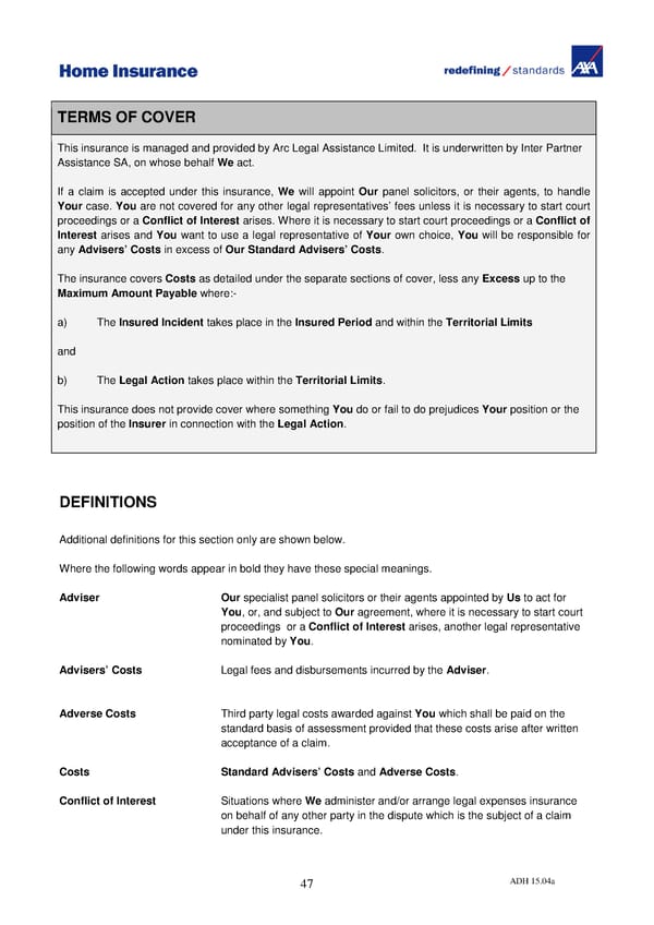 Home Insurance Policy Wording: PDF - Page 56