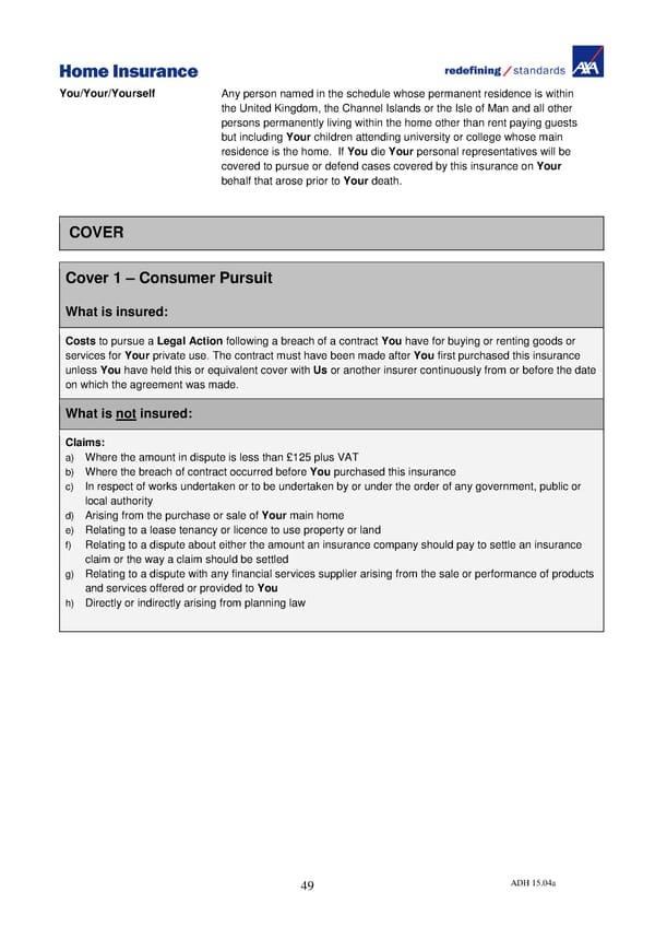Home Insurance Policy Wording: PDF - Page 58