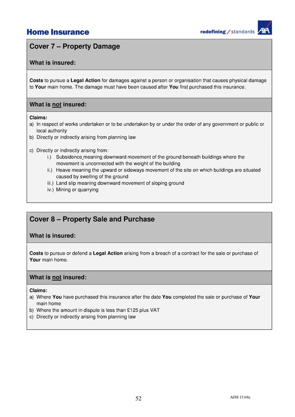 Home Insurance Policy Wording: PDF - Page 61