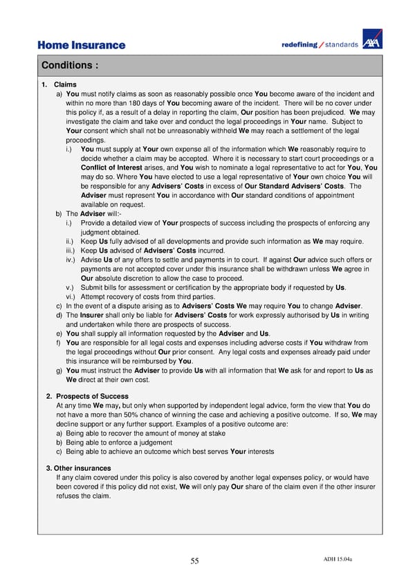 Home Insurance Policy Wording: PDF - Page 64