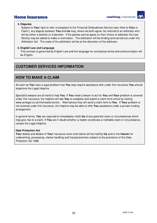 Home Insurance Policy Wording: PDF - Page 65