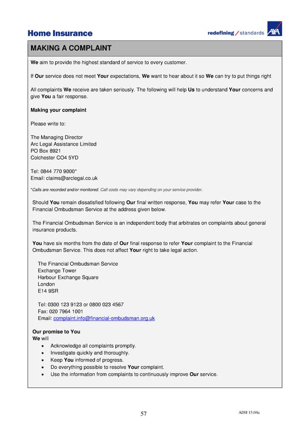 Home Insurance Policy Wording: PDF - Page 66